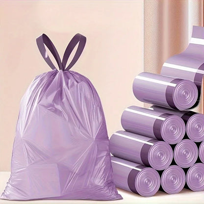 100PCS Purple Drawstring Trash Bags, for Household Use