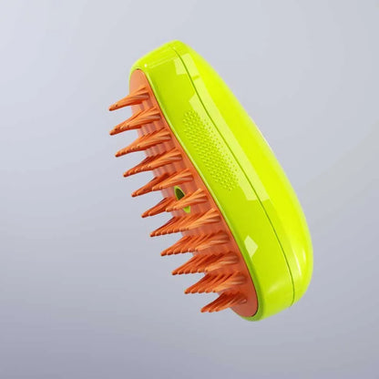 Electric Pet Steamer Brush. 3-in-1 Dog & Cat Spray Hair Brush