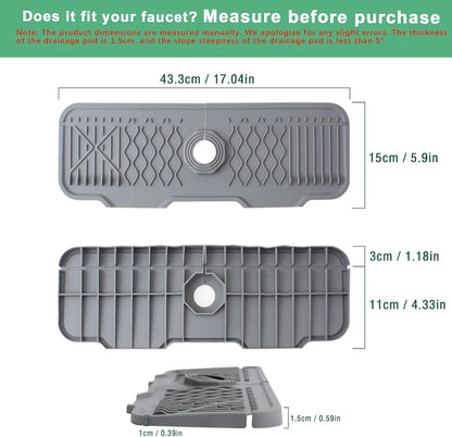 Silicone Kitchen Faucet Drip Tray, for Soap & Sponge
