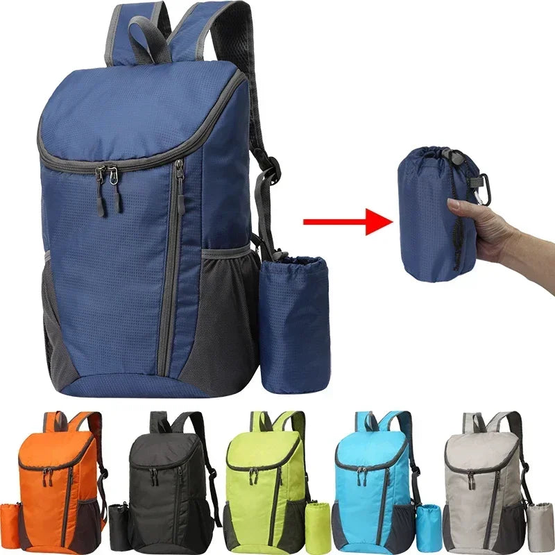 Foldable Backpack for Hiking w/Drinking Cup