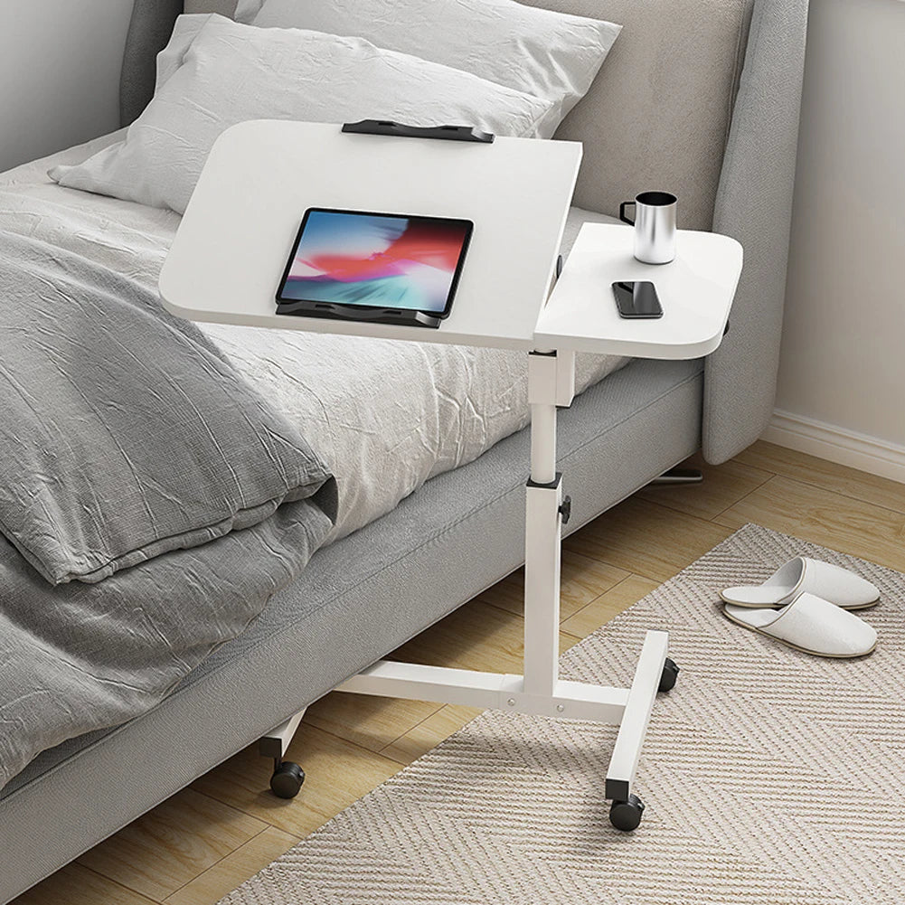 Overbed Table With Wheels, Adjustable Height
