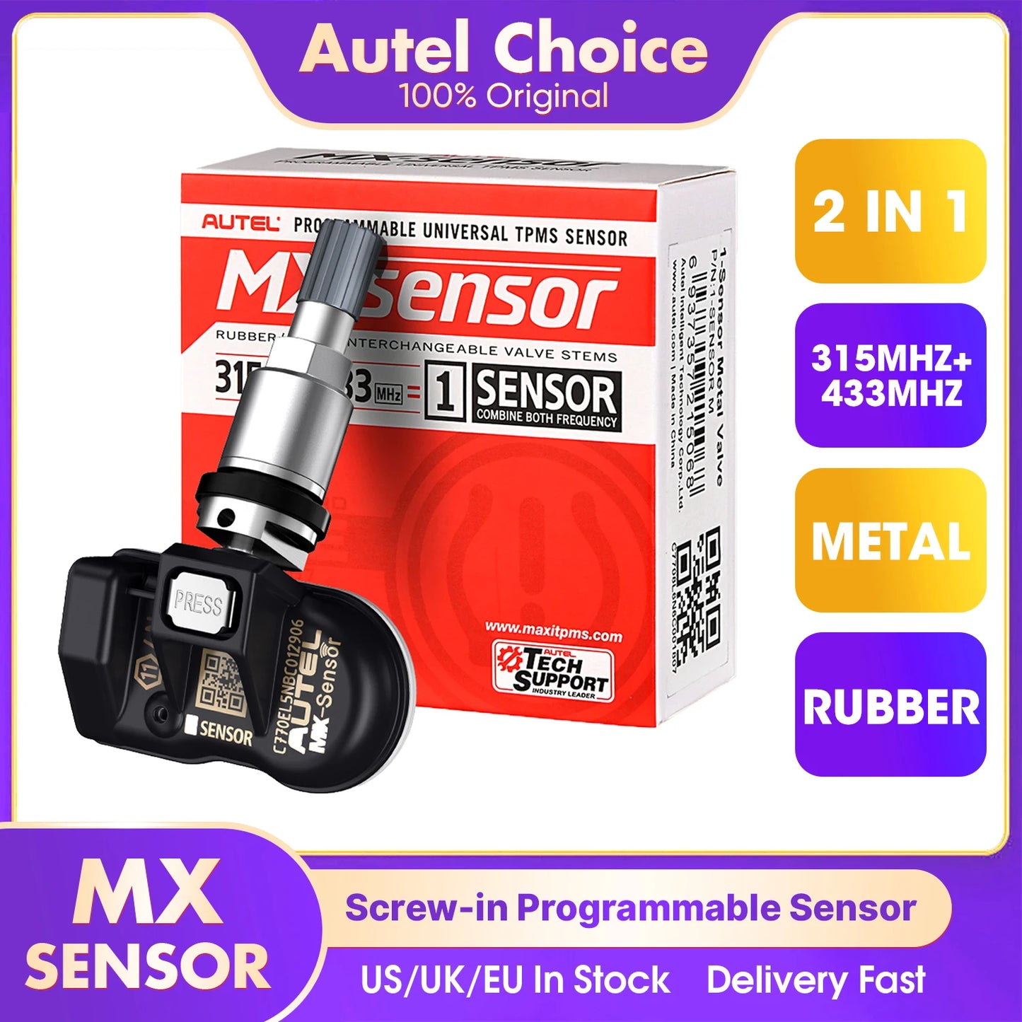 Autel TPMS Cloneable Programming Sensors For TS501 TS508