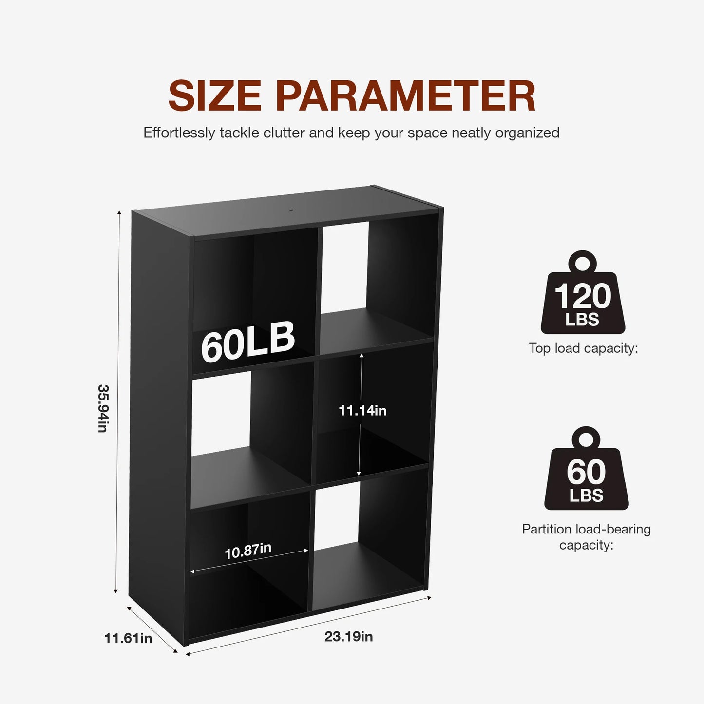 8 or 9 Cube Wooden Storage Organizer