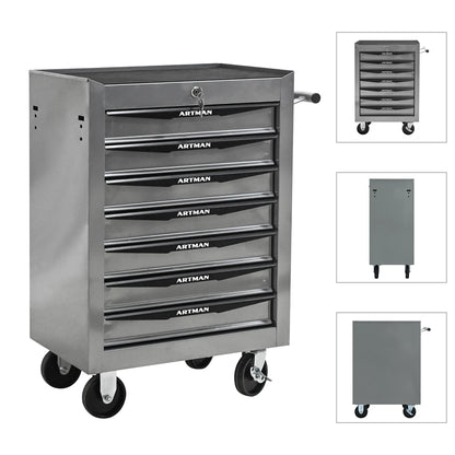 7 Drawer Rolling Tool Box, Heavy Duty, Lockable