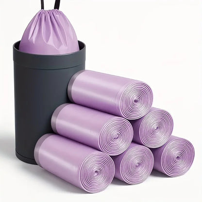 100PCS Purple Drawstring Trash Bags, for Household Use