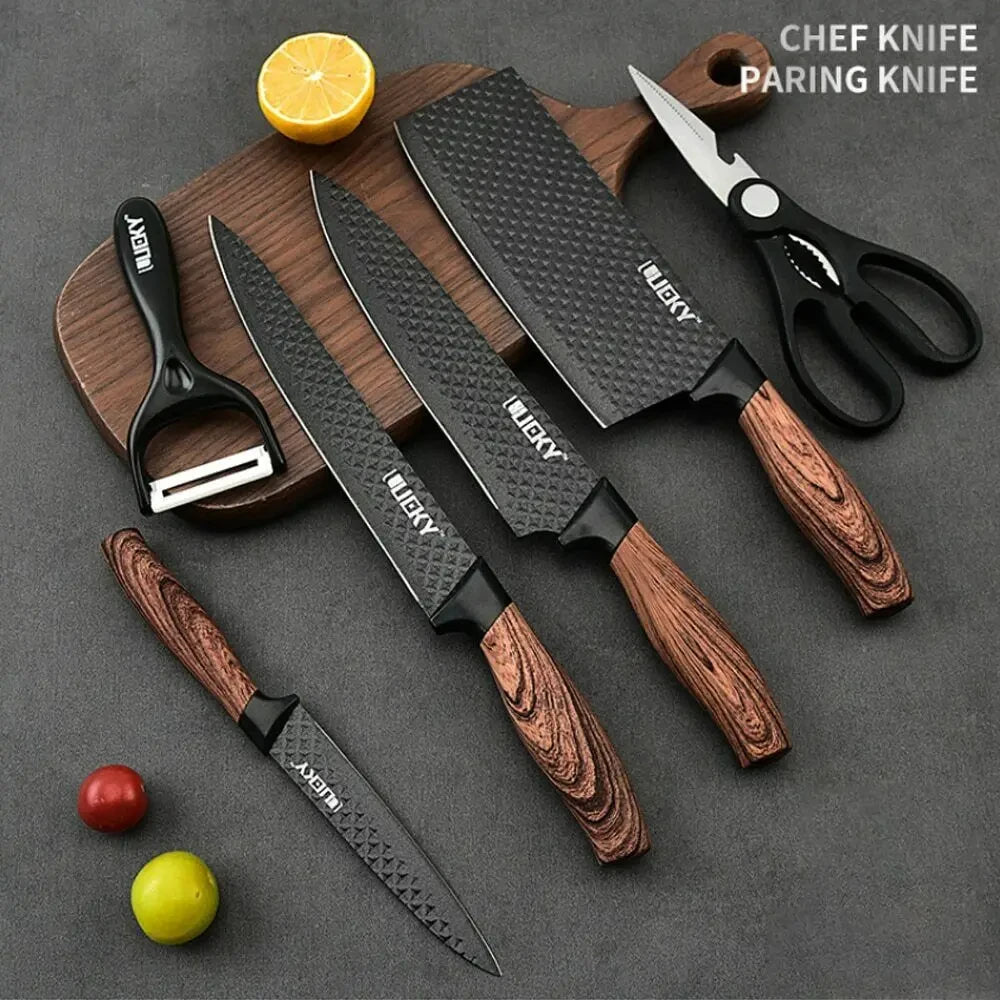 6-Piece Stainless Steel Kitchen Knife Set