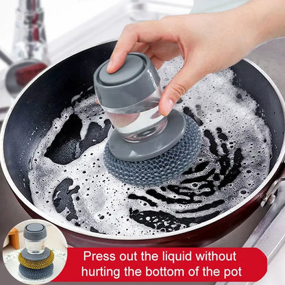 1pc Portable Kitchen Soap Dispensing Brush