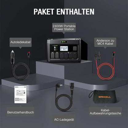 2400W Portable Power Generator AC Backup Battery