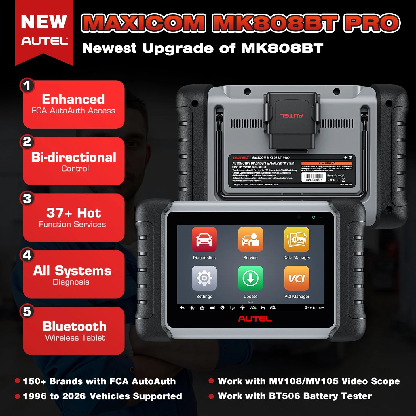 Autel MK808BT PRO Scan Tool w/Bluetooth