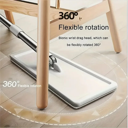Mop & Bucket Set with 4 Microfiber Pads for Floor & Wall