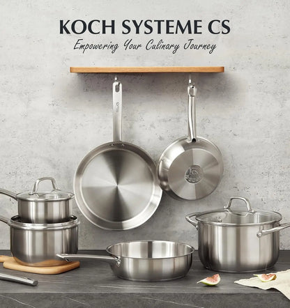 10 Piece Stainless Steel Pots and Pans Set