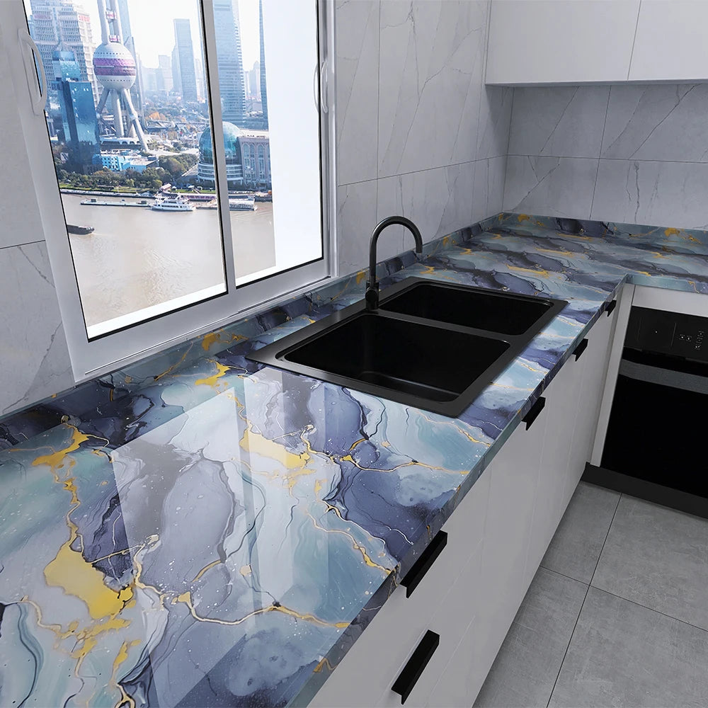 Suitable for kitchen self-adhesive  pvc counter top replacement