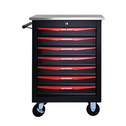 7 Drawer Rolling Tool Box, Heavy Duty, Lockable