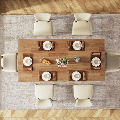 63-inch Farmhouse Style Dining Table for 4-6