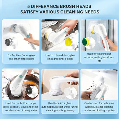 Waterproof Electric Cleaning Brush for Bathroom/Kitchen