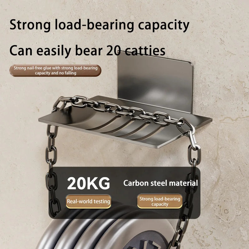 Wall Mounted Black Carbon Steel Soap Dish