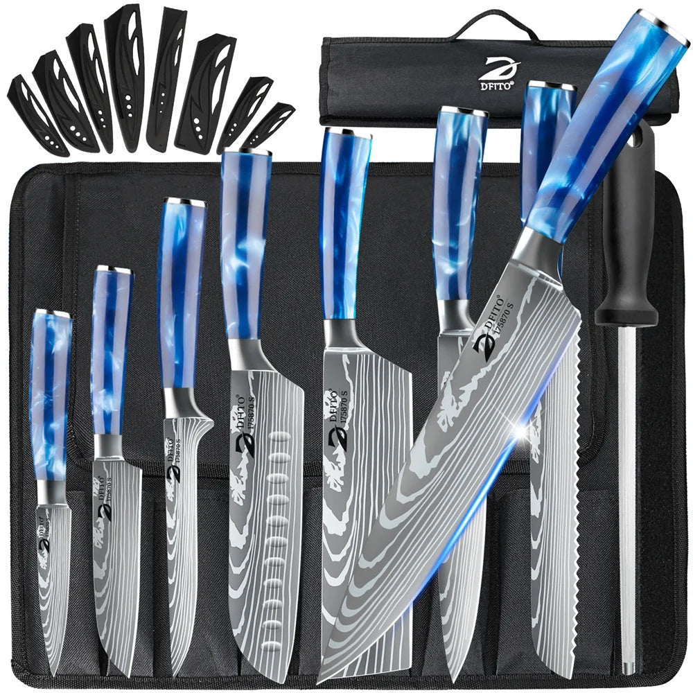 8pcs Kitchen Stainless Steel Chef Knife Set