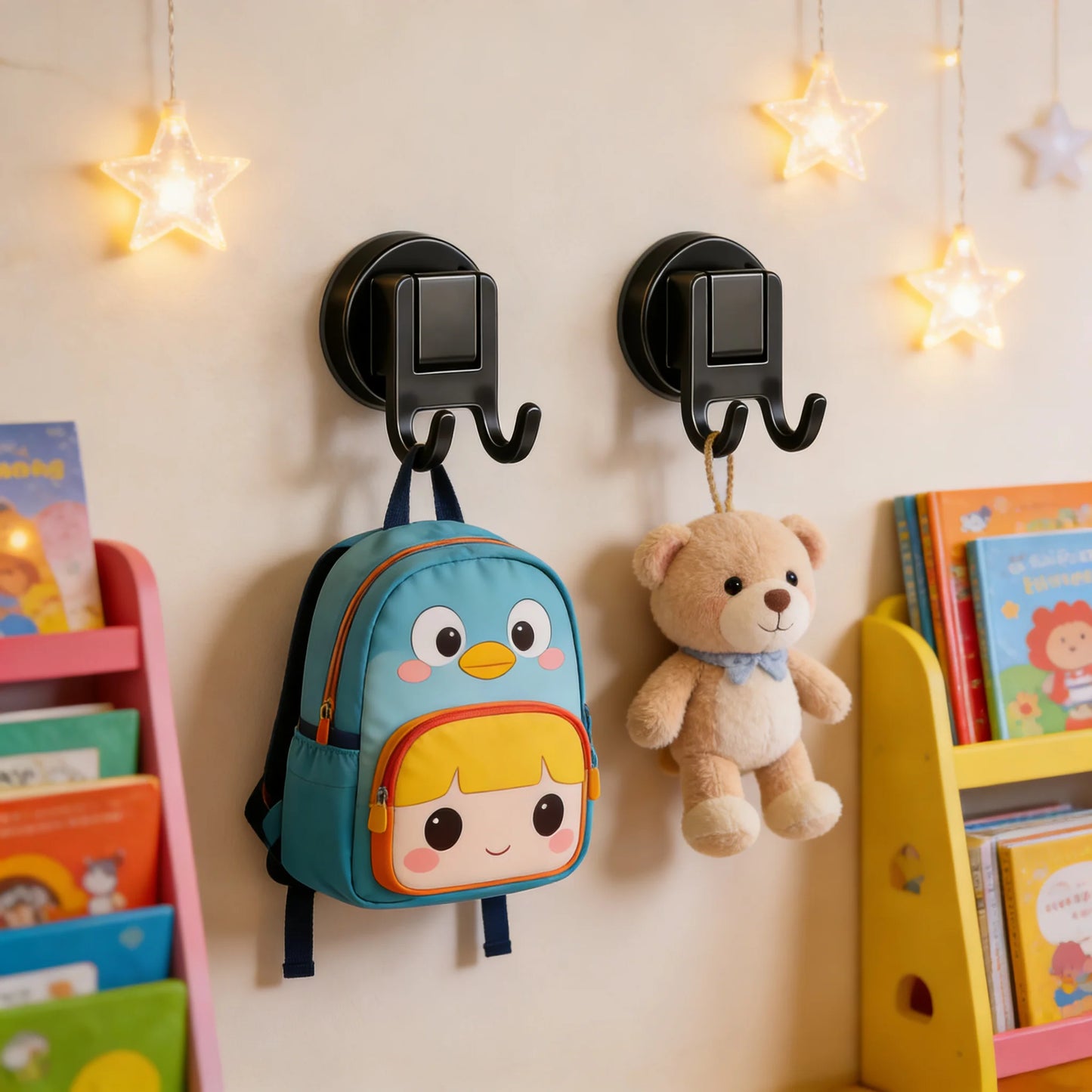 Double Hook Suction Cup No Drill Wall Hooks