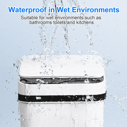 2 Pack 12L Bathroom Trash Cans w/ Touchless Motion Sensor