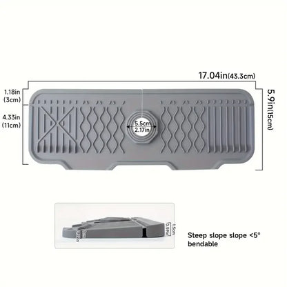 Silicone Kitchen Faucet Drip Tray, for Soap & Sponge