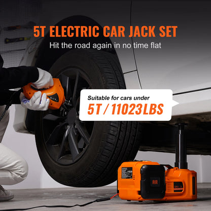 5T Electric Hydraulic Jack with Electric Impact Wrench