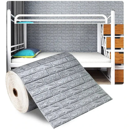 70cmx10m Self-adhesive Antique Foam Brick Wallpaper