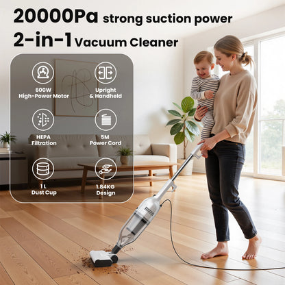 Corded 2 in 1 Lightweight Vacuum Cleaner For Pet Hair