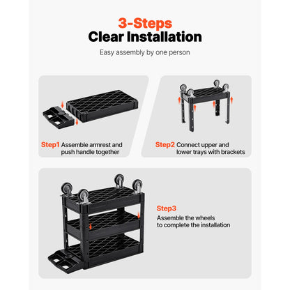 2 or 3 Shelf Utility Service Cart
