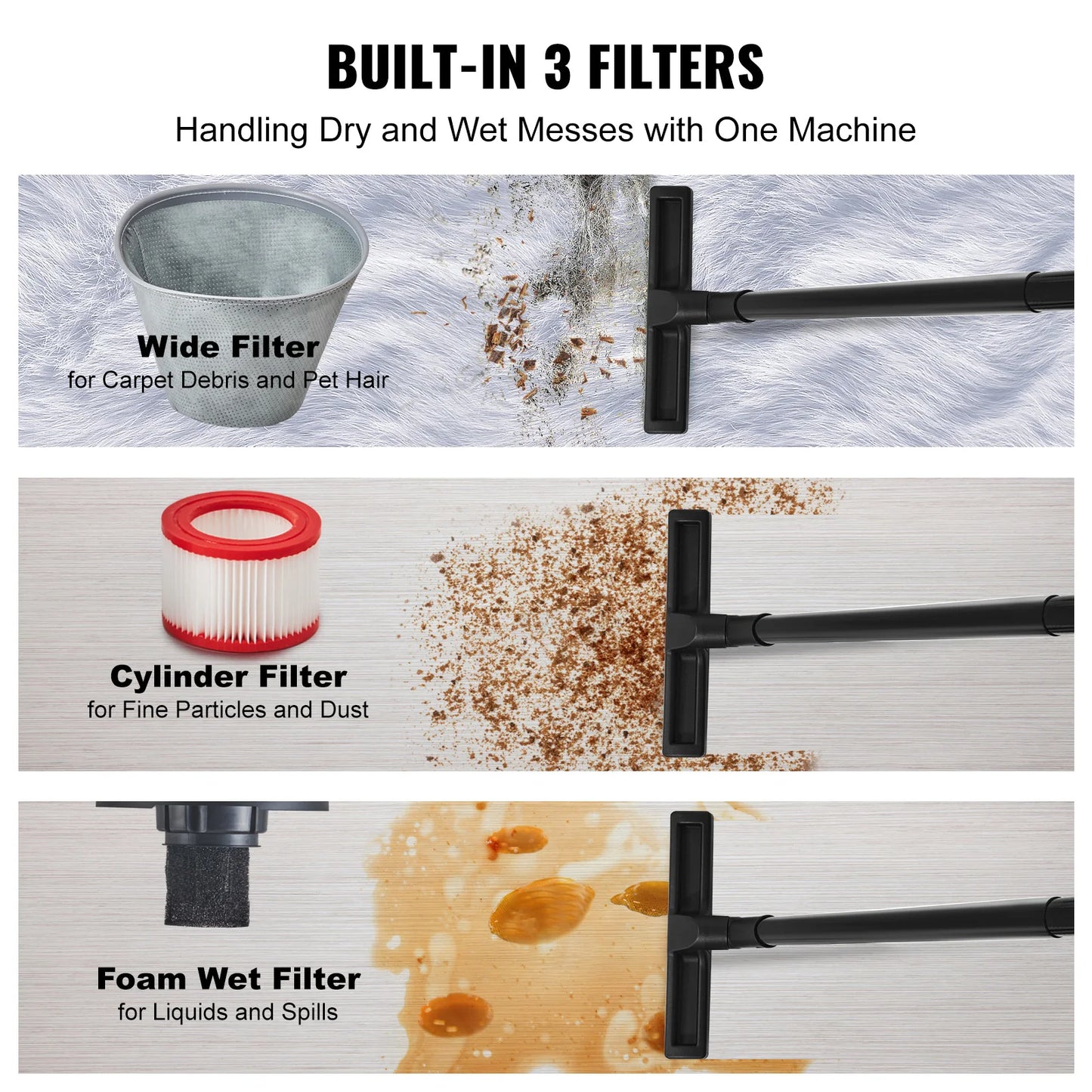 Stainless Steel Wet Dry Shop Vacuum