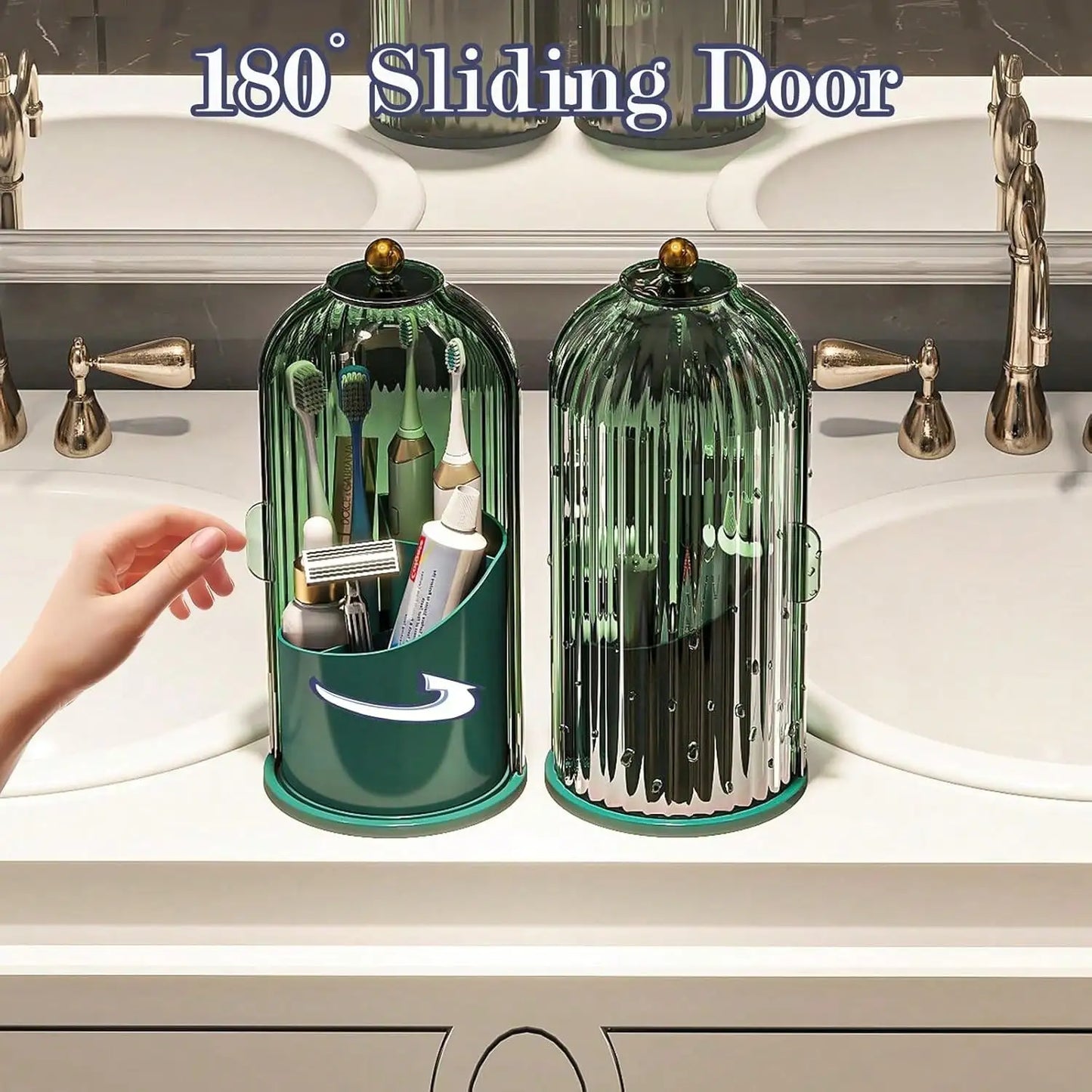 Rotating Electric Dustproof Toothbrush & Toothpaste Holder