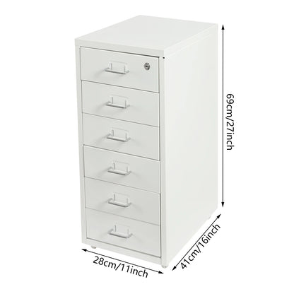 6 Drawer File Cabinet with Lock