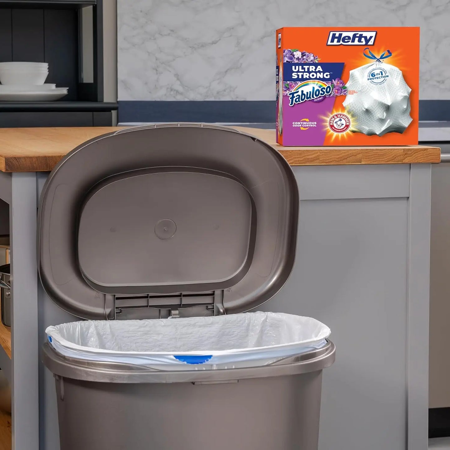 Kitchen Trash Bags, 13 Gallon, 80 Count