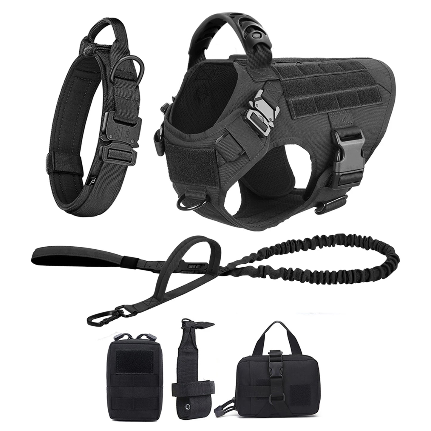 Large Dog Harness, Collar and Leash Set for Training and Walking