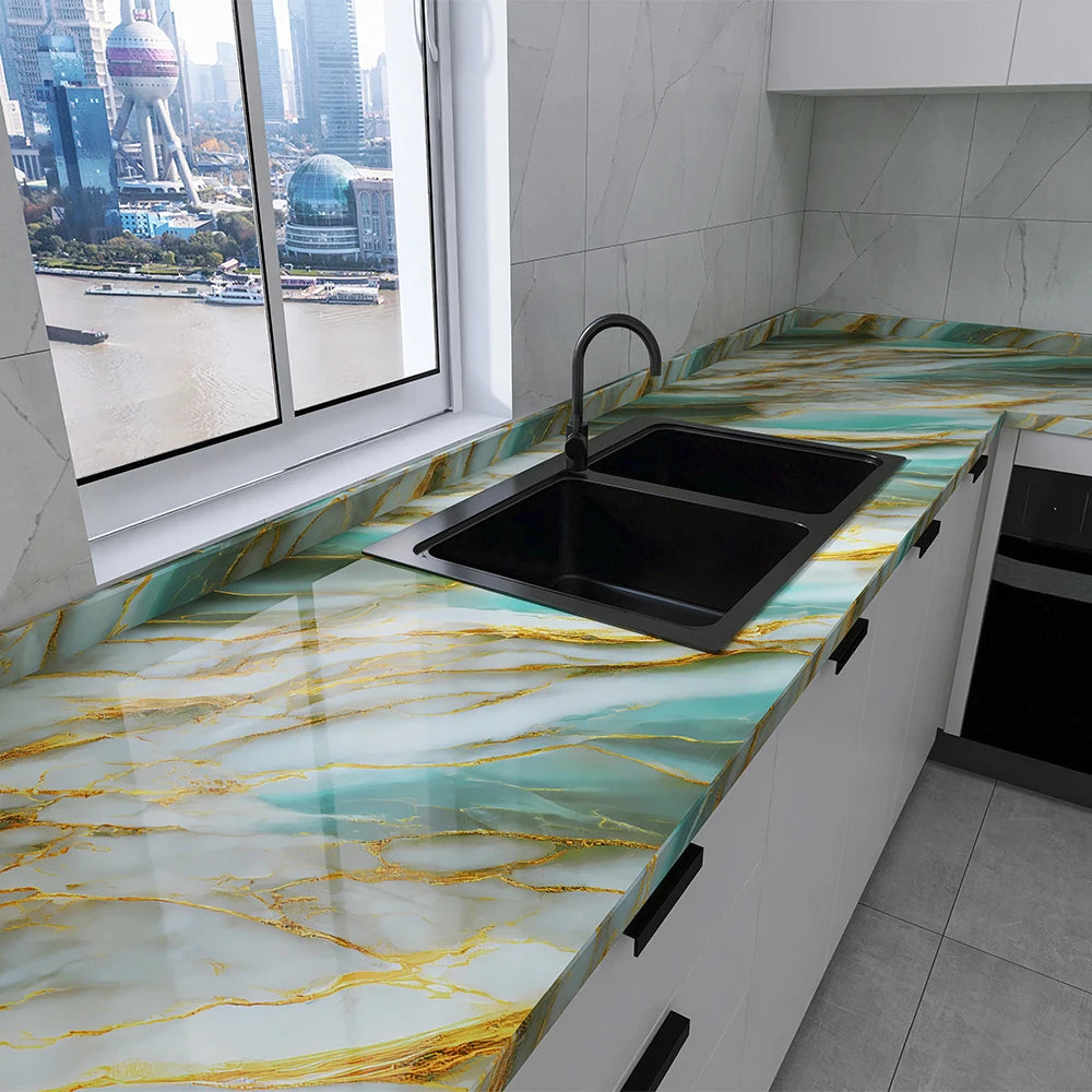 Suitable for kitchen self-adhesive  pvc counter top replacement