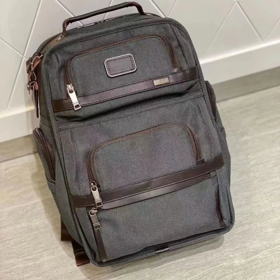Black Multi-Pocket Business Laptop Backpack