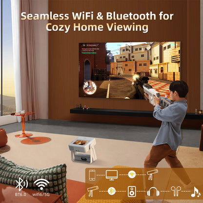 Touchscreen Projector 1080P HD with WiFi for Home Theater