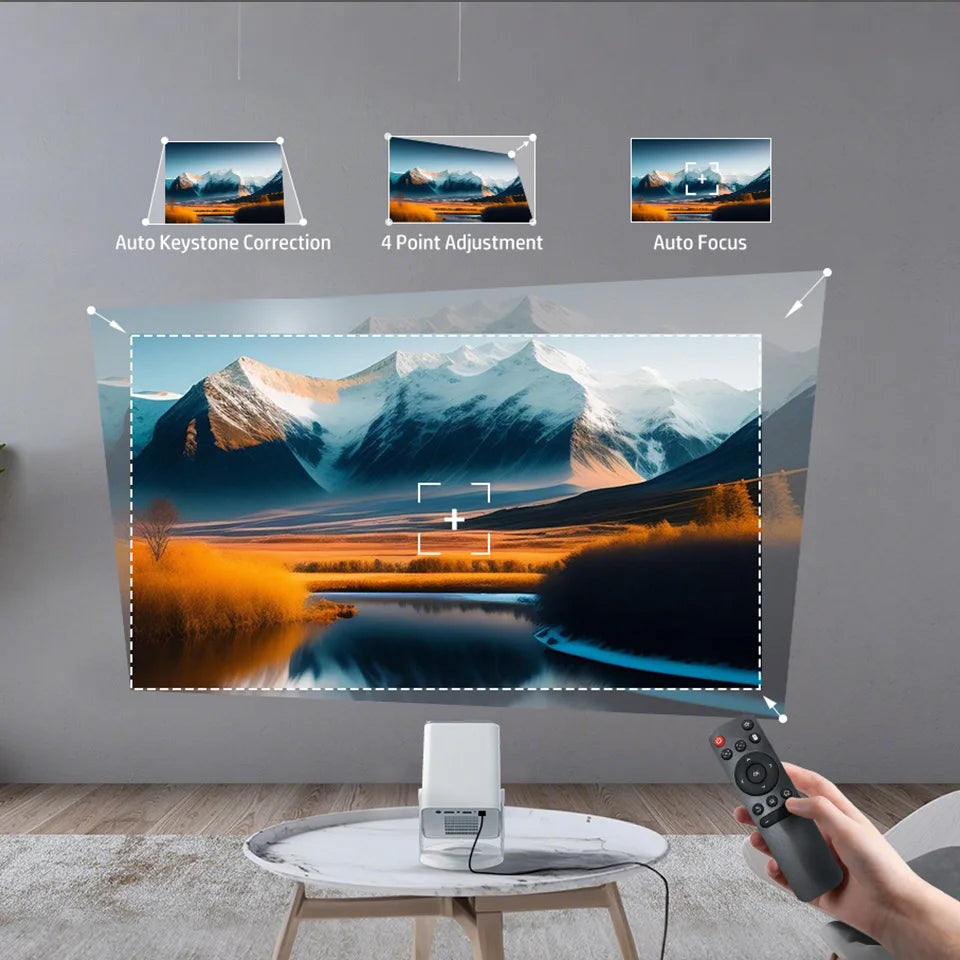 1080P Android Wifi6 1920*1080P Home Cinema Projetor