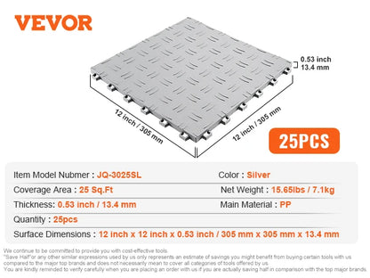 Interlocking Garage Floor Covering Tiles
