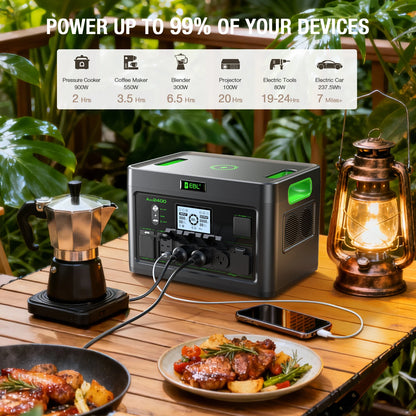 2400W Portable Power Generator AC Backup Battery