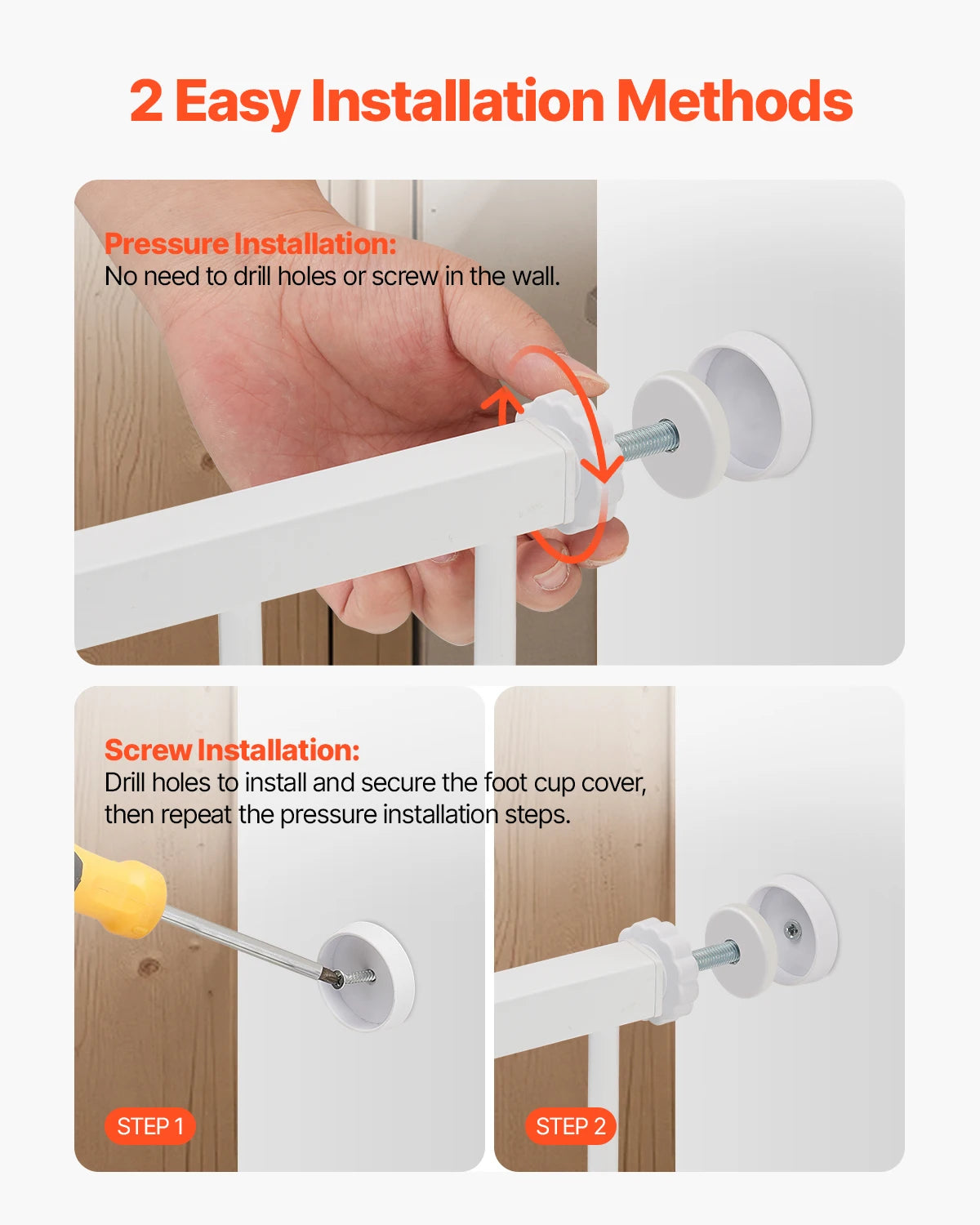 Dog Gate with Walk Thru Child Pet Security