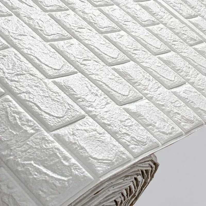 70cmx10m Self-adhesive Antique Foam Brick Wallpaper