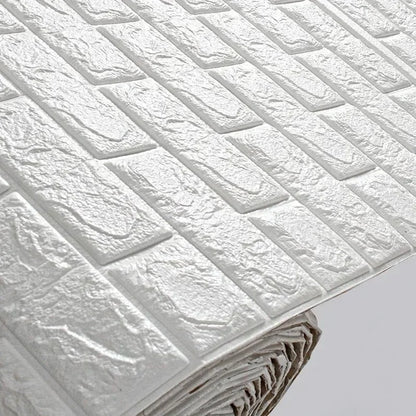 70cmx10m Self-adhesive Antique Foam Brick Wallpaper