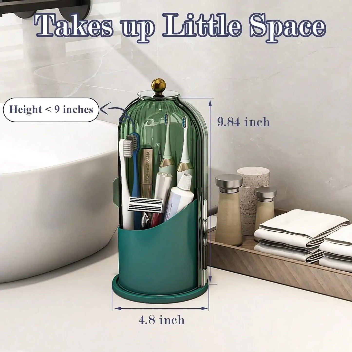 Rotating Electric Dustproof Toothbrush & Toothpaste Holder