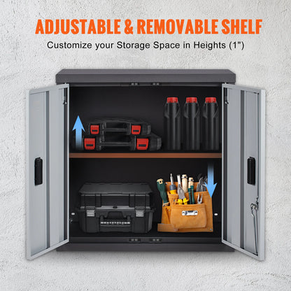 Foldable Locker, Wall Mounted, w/Adjustable Shelf
