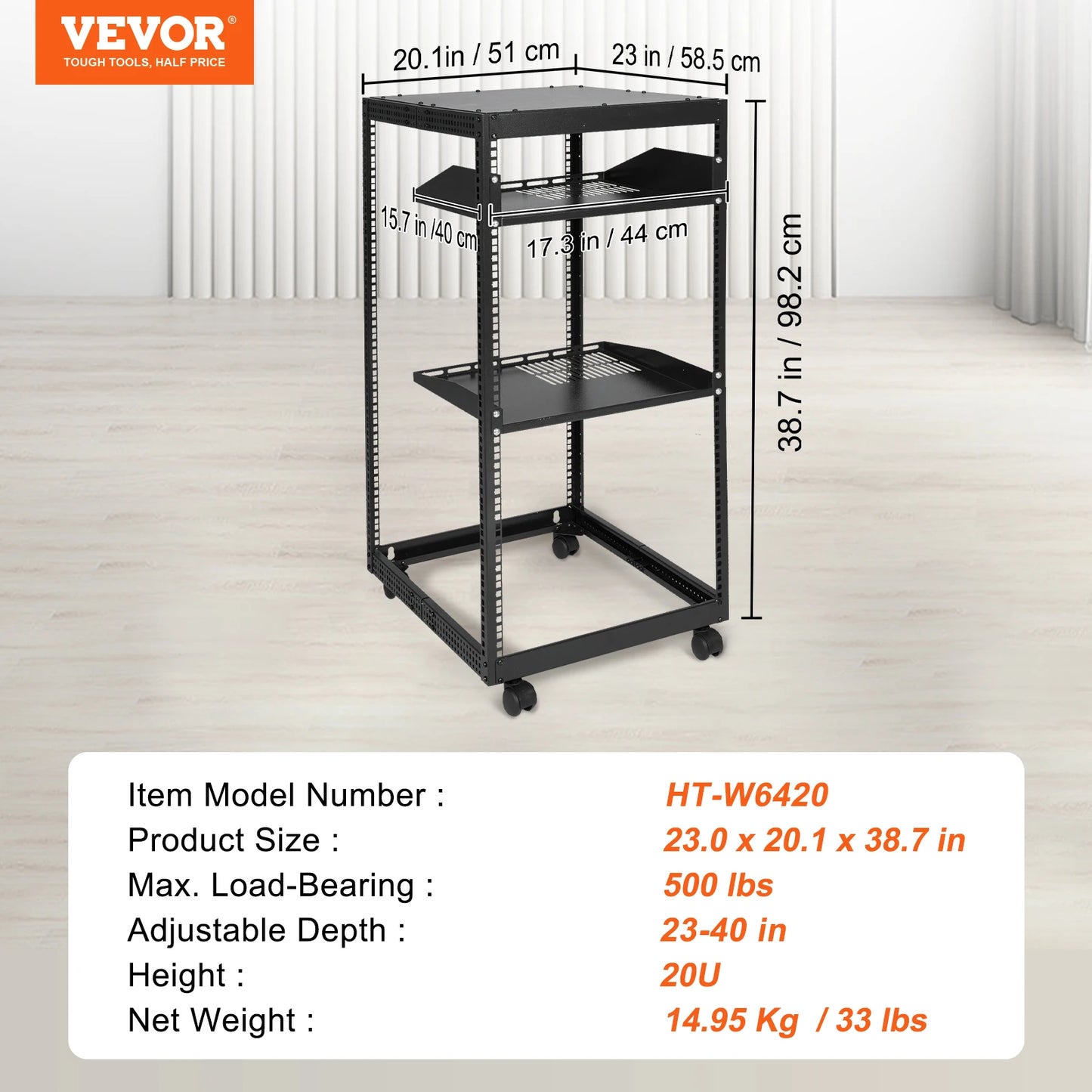 Open Frame Server Rack, Floor Standing or Wall Mounted