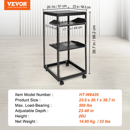 Open Frame Server Rack, Floor Standing or Wall Mounted