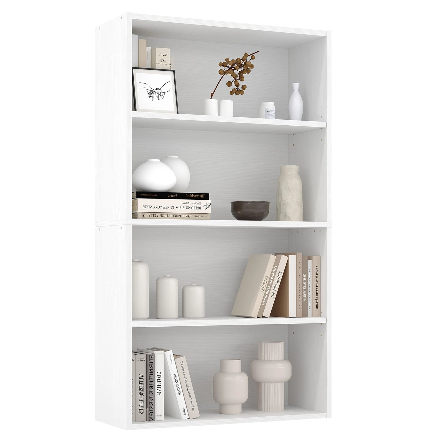 3-4 Tier Wooden Shelf Bookcase