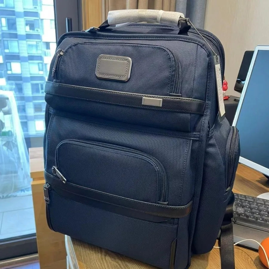 Black Multi-Pocket Business Laptop Backpack