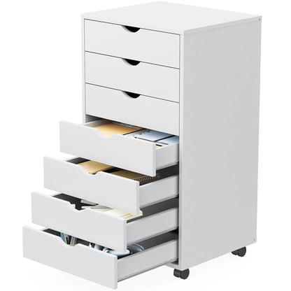 7 Drawer Nightstand Storage Cabinet w/ Wheels