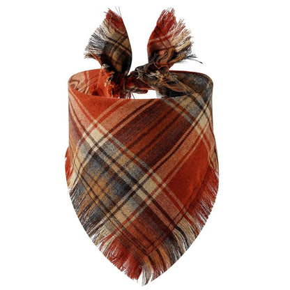 Dog Bandana Classic Plaid Scarf
